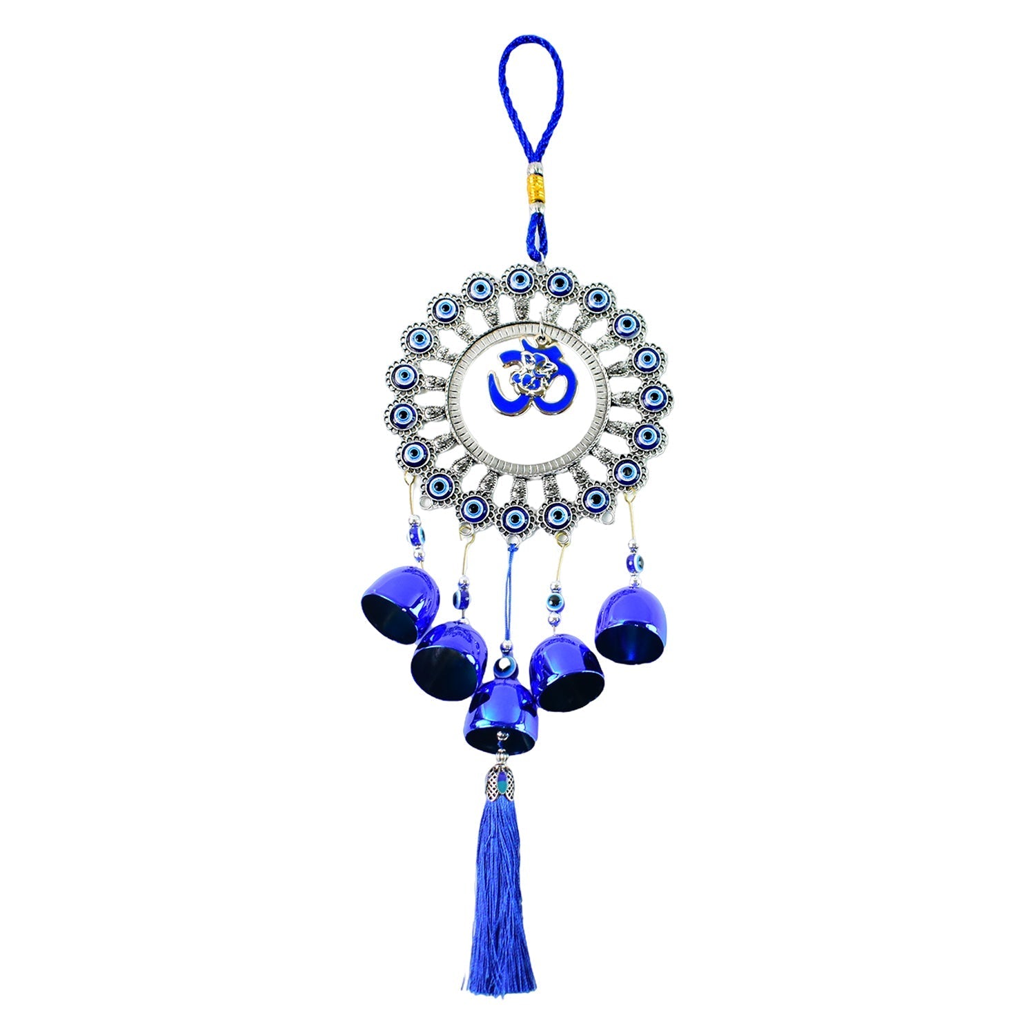 Spiritual Wind Chime with OM and Nazar Motif for Home Spiritual Wind Chime with OM and Nazar Motif for Home